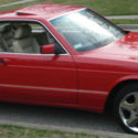1991 MERCEDES 560SEC 1 OWNER 126K *FACTORY RED* CHROME RIMS *SERVICED* MINT COND