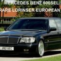 1991 MERCEDES BENZ 600SEL LORINSER EDITION ULTRA RARE AND GENUINE EURO EDITION