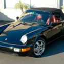 1991 Porsche 911 Carrera 2 Cabriolet only 40450 miles black with red interior
