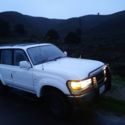 1991 Toyota Land Cruiser - 163k miles, all-terrain tires, metal bumper bar
