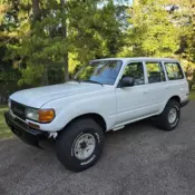 1991 Toyota Land Cruiser SUV White FJ80