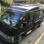1992 Chrysler Town and Country Black Custom fiberglass unique