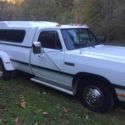 1992 Dodge 1 Ton Dually white truck in terrific condition