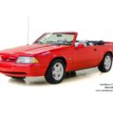 1992 Ford Mustang LX Sport 37760 Miles Vibrant Red Convertible 8 Cylinder Engine