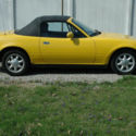 1992 Mazda Miata MX-5 yellow convertible 5 speed manual