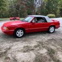 1992 MUSTANG LX CONVERTBLE &#034;SPECIAL EDITION &#034;  RED 5.0 5 SPEED WHITE INTERIOR.