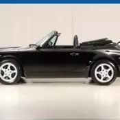 1992 Porsche 911 Carrera 4 Cabriolet 5-Speed 62828 Miles Black Convertible 3