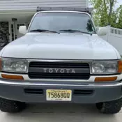 1992 Toyota Land Cruiser White FJ80