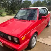 1992 Volkswagen Cabriolet Convertible Red