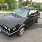 1992 Volkswagen Rabbit Convertible Black CABRIOLET