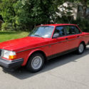 1992 VOLVO 240 Restored Auto A/C Red Exterior Charcoal Cloth Interior