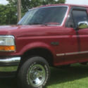 1993 Ford Bronco Fullsize   Cabernet Red 4x4 5.8 liter 351 Engine  46K