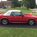 1993 Ford Mustang Vibrant Red GT Convertible