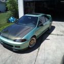 1993 Honda Civic EX coupe Shaved/tucked bay, Midori green paint, lots more! LOOK