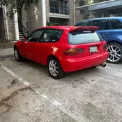 1993 Honda Civic Hatchback Red CX