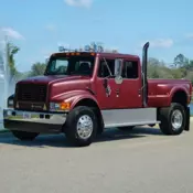 1993 International  4700 Custom Pickup Frame off restoration Burgundy