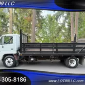 1993 Isuzu NPR 4BD2T Turbo DIESEL Lift Gate Flat Bed  2-Door Truck