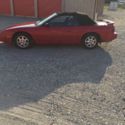 1993 Nissan 240sx red convertible automatic transmission power windows power top
