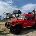 1993 Toyota Land Cruiser Pickup Red 4WD Manual Dual Cab NO RESERVE