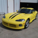 1994 Dodge Viper RT/10 (9200 Orginal Miles) Yellow with Black Racing Stripes.