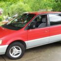 1994 MITSUBISHI EXPO BASE 4-DOOR MINIVAN 5 SPEED STICK SHIFT-RARE-RED/SILVER