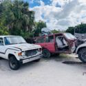 2 X 1985 Toyota Land Cruiser SUV White & Brown Both 4WD Manual FJ60