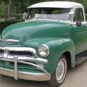 235 engine, visor, side mount spare tire, five window cab, rare 2 tone paint
