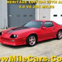 25th Anniversary Heritage Edition 1992 CHEVROLET CAMARO 5.0L V8 26k miles MINT