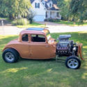 34 FORD 5 WINDOW COUPE Blown Hemi All Steel Body  High boy Gasser Hot Rod