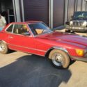 450 SL Burgundy Soft Top Coupe with Hard top Cover