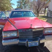 47600 miles, 1991 Classic Red Cadillac Brougham D Elegance P4D