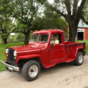 48 red jeep willy pickup