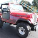 4X4 4WD CJ-7 LIFTED SOFT TOP 33 INCH MUD TIRES RED