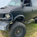 4x4 lifted Astro Van , Overlanding zombie vehicle off road trail riding