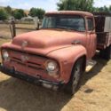 56 Ford F 500 Flatbed Truck 272 Y Block 2 Speed Rearend Runs Good NICE!!