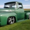 56 FORD F100 CUSTOM HOT ROD BAGGED AIR RIDE c10 rat F-100 SHOP TRUCK 3100 CHEVY