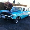 57 Chevy 210 Gasser Wagon with nostalgic paint, 327 cu in engine; drivable