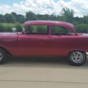57 CHEVY BELAIR 2 DOOR SADAN. NEW 454 MOTOR. 4 SPEED, 9&#034; FORD REAREND. NEW PAINT