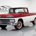 61 CHEVY APACHE LONGBED FLEETSIDE TRUCK 328 V8 - RED/WHITE / GREY HERRINGBONE