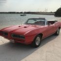 68 pontiac  GTO red convertible  matching numbers survivor