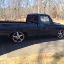 74&#039; blue lowered short bed truck 540 big block
