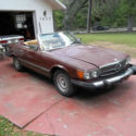81 Mercedes 380 SL maroon/tan CONVERTIBLE power windows, new brakes, 2 row chain