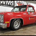 86 Red C10 Square body Checy Lowrider Bagged V8 Short Bed Auto Rally WMS GMC