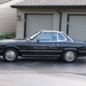 88 MERCEDES BENZ 560SL* TWO TOPS CONVERTIBLE* RARE TRIPLE BLACK*COOL* NO RESERVE