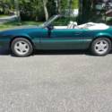 92 ford mustang LX 5.0 convertible green white top no rust anywhere V8 foxbody