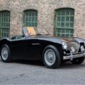 A classic British sports car, fresh BMC restoration, finished in striking colors
