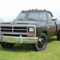 A TEXAS 1990 DODGE D350 RAM 3500 1ST GEN CUMMINS 5.9 DIESEL 5 SPEED 19.5 WHEELS