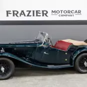 AGRESSIVE RESTORED MG TD ROADSTER  LEXUS GREEN/DEEP RED LEATHER