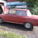 Alfa Romeo Giulia Super 1967 1.6L, red, with exhaust, suspension, and misc parts