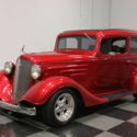 ALL-STEEL &#039;34, CRATE 350 ZZ4, AUTO, MUSTANG II CLIP, LEATHER, VINTAGE A/C, SWEET